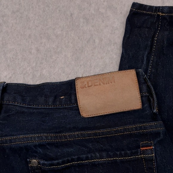 H&M 13oz Selvedge Jeans Men's 33x28 Slim Tapered Button Fly Dark Wash Denim - Picture 10 of 10